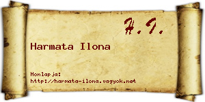Harmata Ilona névjegykártya